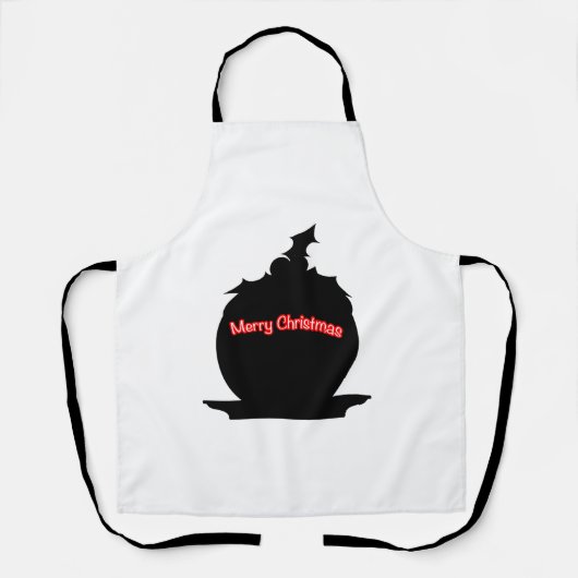 Tablier Noël Pudding SIlhouette (Recto)