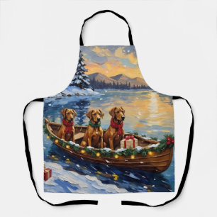 Tablier Noël Rhodesian Ridgeback Bateau Vacances