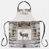 Tablier Noel Rinder Rustique Bois Vintage Monogramme (Recto)