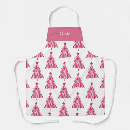 Tablier Noël rose (Recto)