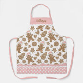 Tablier Noël rose mignonne Gingerbread Girl Apron (Recto)