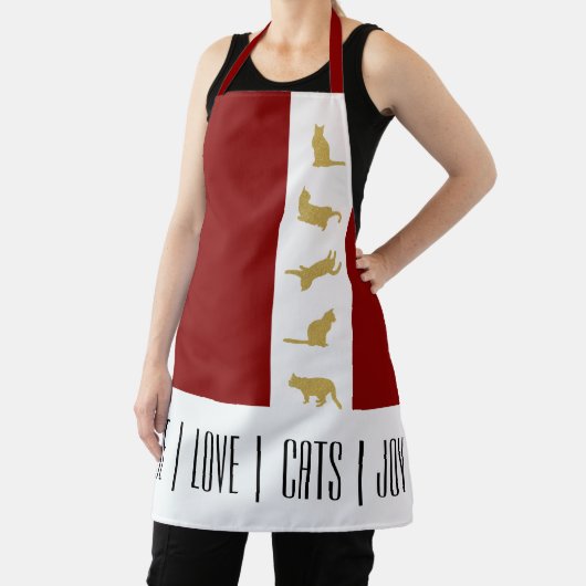 Tablier Noël Rouge Blanc Rouge Or (Insitu)