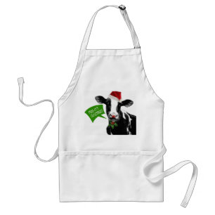 Tablier Noël rry de MOO ! Vache drôle à vacances dans l