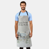 Tablier Noël Russe Cabine hiver Neige Forêt forestière (Porté)