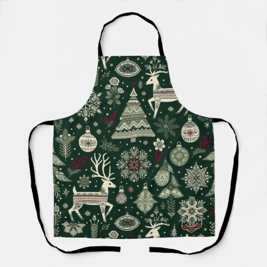 Tablier Noël scandinave (Recto)