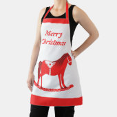 Tablier Noël scandinave Cheval Rocse Custom (Insitu)