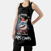 Tablier Noël Shark Santa Chapeau Noël Père Noël Jaws Funny (Insitu)