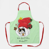 Tablier Noël Stocker mignonne Calico Kitten (Recto)