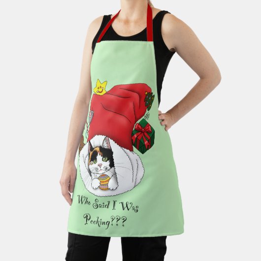 Tablier Noël Stocker mignonne Calico Kitten (Insitu)