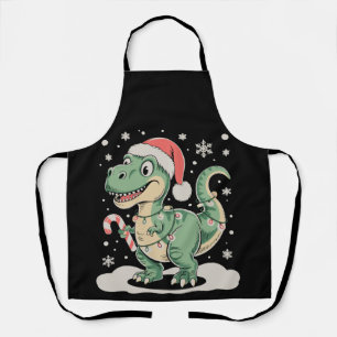 Tablier Noël T Rex Dinosaure Xmas Chapeau de Père Noël Vac