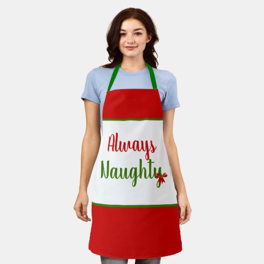 Tablier Noël toujours coquin (Porté)