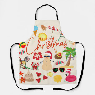 Tablier Noël tropical