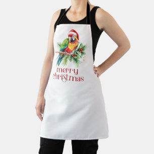 Tablier Noël tropical Oiseau Rétro Joyeux Noël