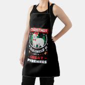 Tablier Noël Vaut Mieux Avec Les Grands Pyrénées Christma (Insitu)