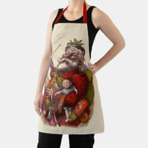 Tablier Noël Vintage, Jouets de tuyaux du Père Noël victor