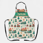 Tablier Noël Vintage personnalisé (Recto)