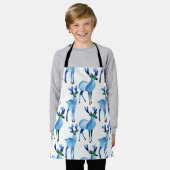 Tablier Noëls Bleus (Porté)