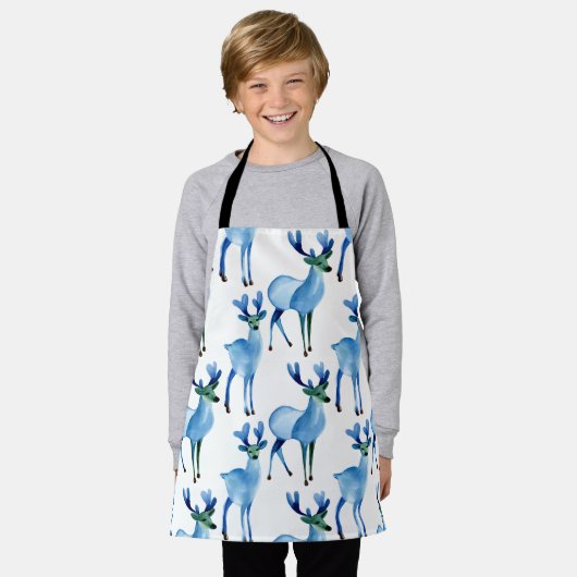 Tablier Noëls Bleus (Porté)