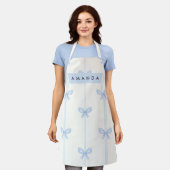 Tablier Nœud en ruban bleu pastel doux Coquette personnali (Porté)