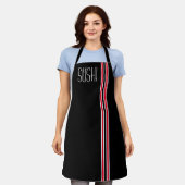 TABLIER NOIR APRON SUSHI (Porté)