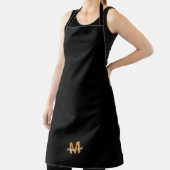Tablier Noir Chic Monogrammé (Insitu)