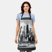 Tablier Noir de Chicago (Porté)
