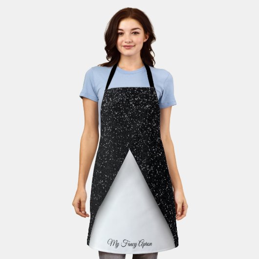 Tablier noir et blanc (Porté)