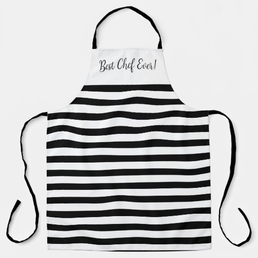 Tablier Noir Et Blanc Gras (Recto)