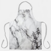 Tablier Noir Et Blanc Marbré (Recto)