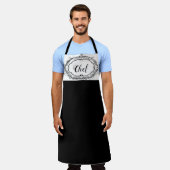Tablier Noir et blanc Vintage classique (Porté)