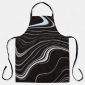 Tablier Noir et blanc Wavy Abstraction (Recto)
