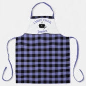 Tablier Noir et Périwinkle Cuire Buffalo Plaid Motif (Recto)