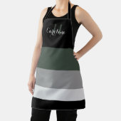 Tablier Noir et Sage de couleur naturelle (Insitu)