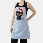 Tablier Noir et Tan LonghEI Dachshund Chien Noël (Insitu)