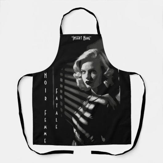 Tablier Noir Femme Fatale (Recto)