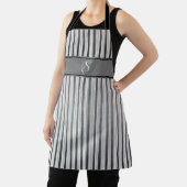 Tablier noir, gris et blanc (Insitu)
