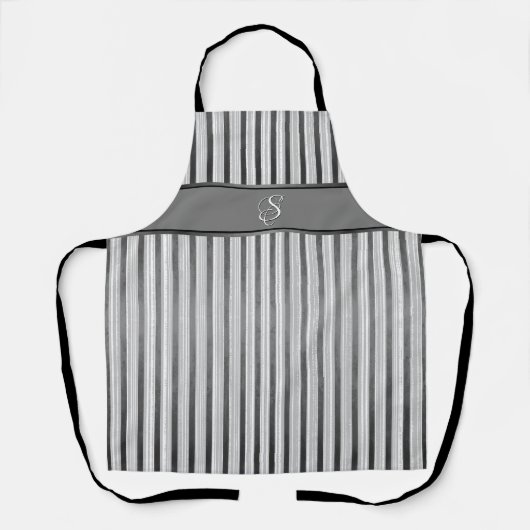 Tablier noir, gris et blanc (Recto)