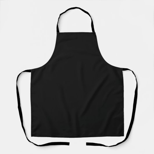 Tablier Noir intemporel PERSONNALISABLE (Recto)