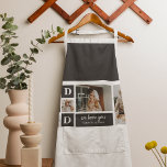 Tablier Noir moderne | Photo Collage | Papa Meilleur cadea<br><div class="desc">Une photo de collage est une merveilleuse idée cadeau pour n'importe quel père qui aime se rappeler des bons moments avec sa famille et ses amis. Ce type de photo comporte une collection de photographies aménagées et exposées de façon créative, souvent dans un thème ou une mise en page qui...</div>