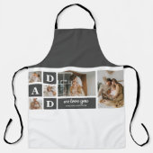 Tablier Noir moderne | Photo Collage | Papa Meilleur cadea (Recto)