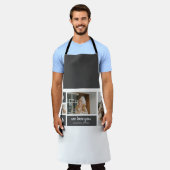 Tablier Noir moderne | Photo Collage | Papa Meilleur cadea (Porté)