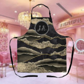 Tablier Noir Or Professionnel Marbre Glam Agam