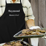 Tablier noir - Solide - Pas de Motif<br><div class="desc">Tablier noir solide qui peut être customisé avec votre texte ou votre logo ou vous pouvez supprimer le texte complètement. Peut être offert pour presque n'importe quelle occasion et n'a aucun sexe et âge. Autres couleurs disponibles.</div>