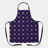 Tablier Noir violet foncé Flocon de neige Motif sans coutu (Recto)
