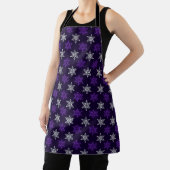 Tablier Noir violet foncé Flocon de neige Motif sans coutu (Insitu)