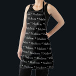 Tablier Nom blanc noir personnalisé, texte, motif<br><div class="desc">Nom blanc,  texte,  tablier motif personnalisé vous pouvez modifier le nom ou le texte. Idéal pour cuisiniers,  chefs,  poteries,  céramiques,  artisanat,  travail,  cuisine,  boulangerie,  barbecue,  grill,  mais aussi pour les entreprises et les magasins,  etc</div>
