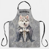 Tablier Nom customisé Prêtre Roi Sibérie Husky Chien (Recto)