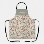 Tablier Nom customisé Très Joyeux Noël Apron (Recto)