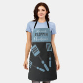 Tablier Nom de chef cuisinier incroyablement génial (Porté)