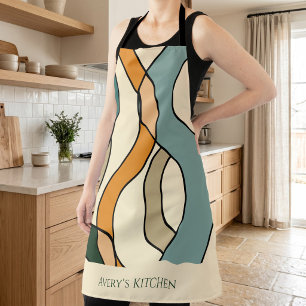 Tablier Nom de cuisine personnalisé Cadeau abstrait Boho m
